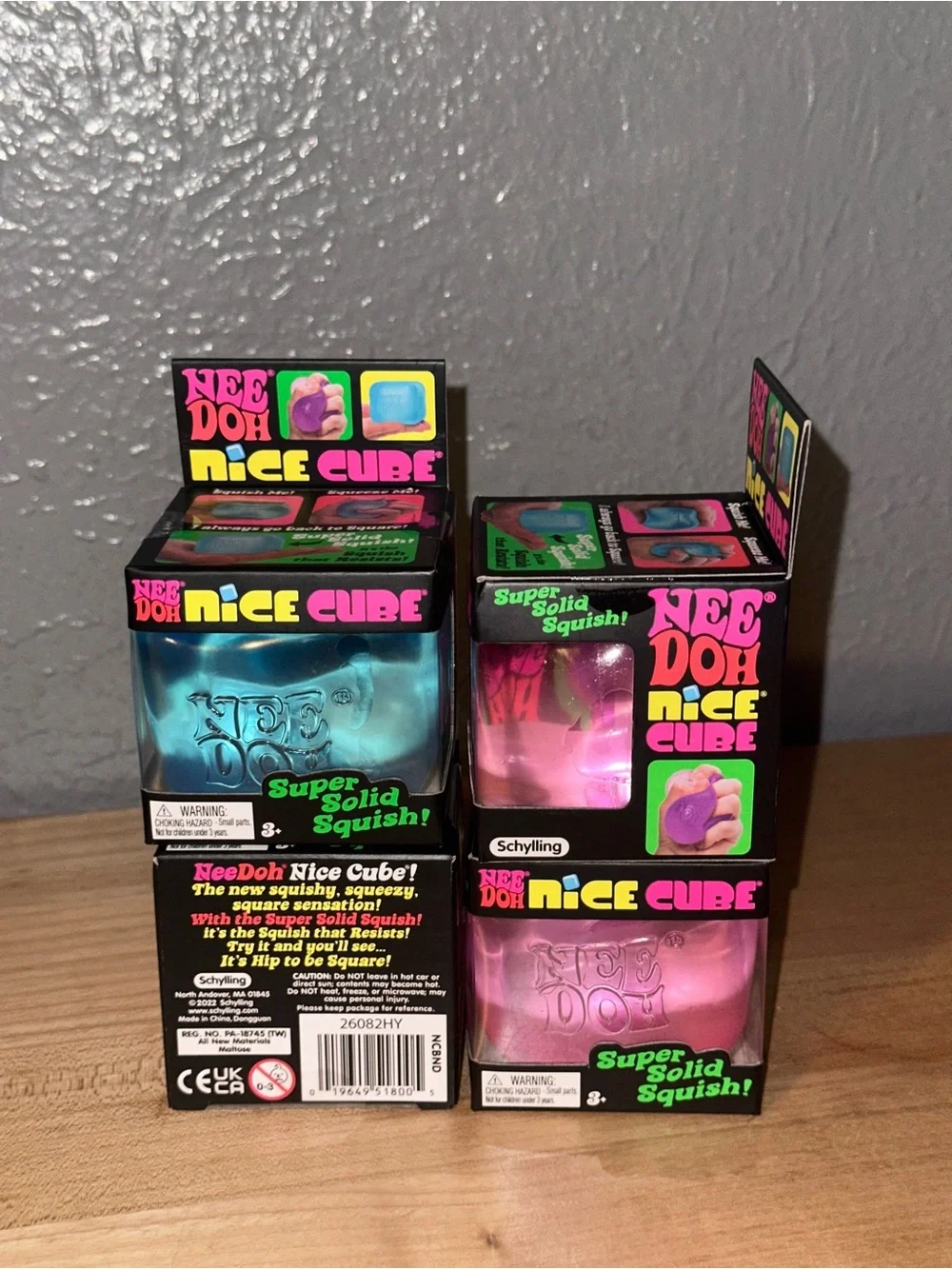 1 OG NeeDoh Nice Cube - Blue & Pink